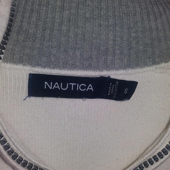 Nautica quarter zip ribbed mens sweater - Picture 3 of 4